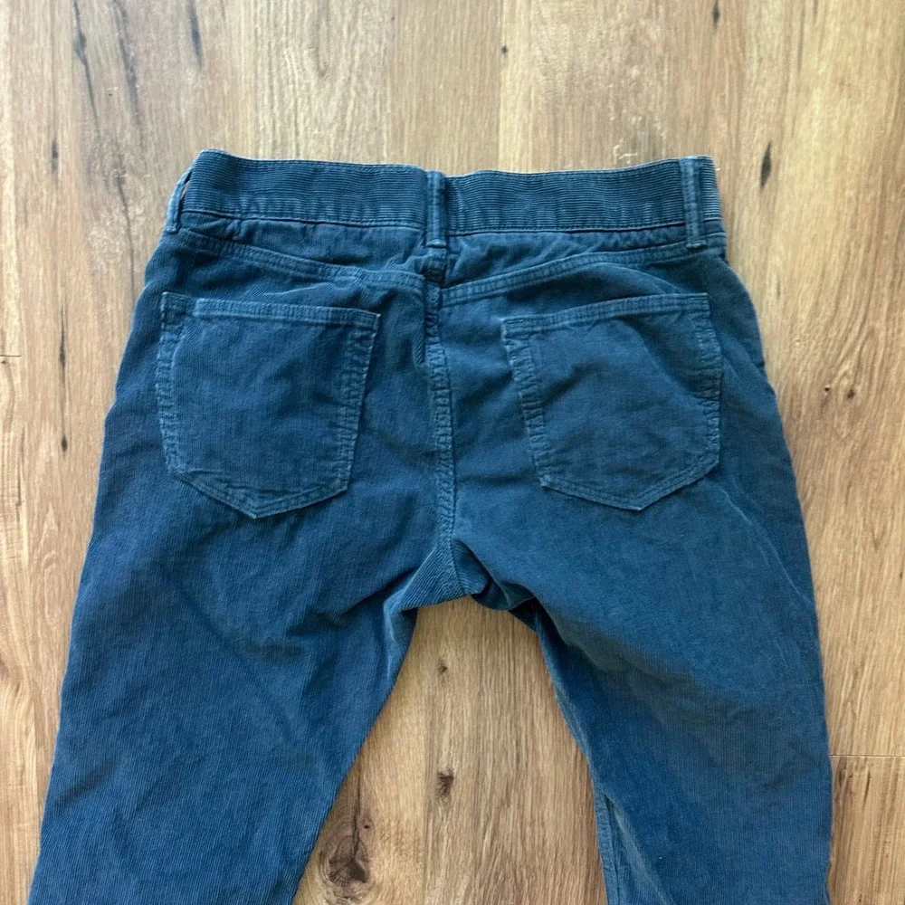 Banana Republic Mens Pima Cotton‎ Corduroy Pants 32x34 Teal Blue Straight Leg